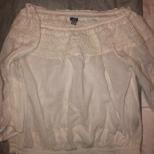 Aerie cream colored off the shoulder top (size xs)